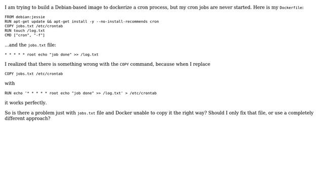 Unix & Linux: How to build a cron docker image properly? (2 Solutions!!) смотреть онлайн