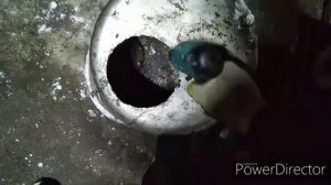 Коптилка из стиралки за копейки. Не здавайте цыганам металолом.