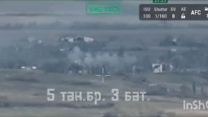 Работа 5 танковой бригады 3 батальона у н.п.Старомайорское.