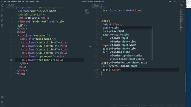3D Swing with HTML and CSS / How to Create 3D Elements with HTML and CSS / CSS Animations смотреть онлайн