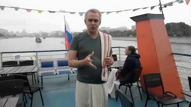 Фестиваль-катание Божеств на корабле по Москва реке 05.09.2019 #harekrishna смотреть онлайн