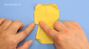 Простой Медвежонок из бумаги / Оригами медведь