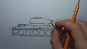 Как Нарисовать Танк Т 34 карандашом