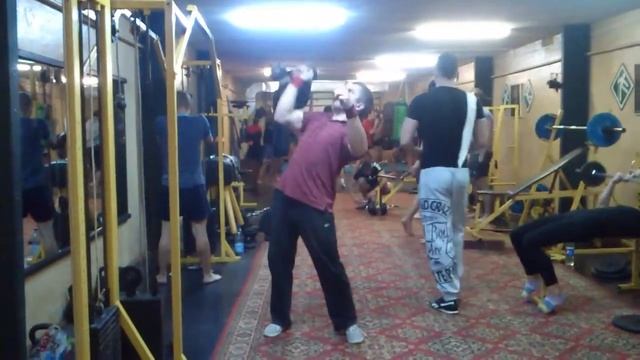 жим 50 кг. Гиря 40 кг + гантель 10 кг смотреть онлайн