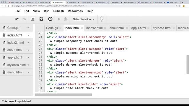 Introduction to WebApps MultiPage Site using Google Apps Script Code to create client side pages