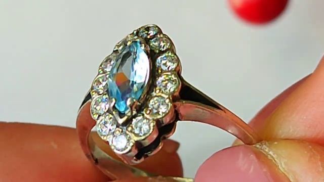 Сверкающее, нежное кольцо с топазом sky blue (0,7ct), 17,5 р-р, 3,4 гр, s925. Питер, 2004 г смотреть онлайн