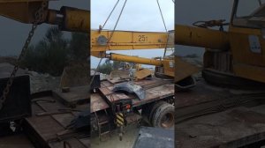 погрузка автокрана кс 45717 к1 автокраном SANY stc 300 t5 часть5