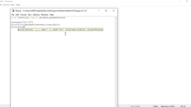 Itertools product and permutations function Example in Python смотреть онлайн