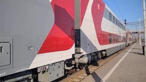 Отправление двухэтажного поезда 137 Оренбург- Москва со станции Рязань 1