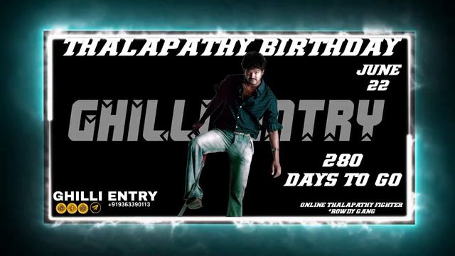 Thalapathy birthday counting days video☬280 DAYS TO GO☬ смотреть онлайн