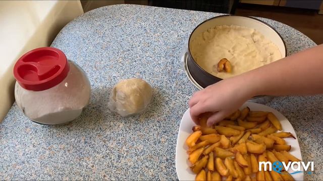 Тёртый пирог с персиками!!!