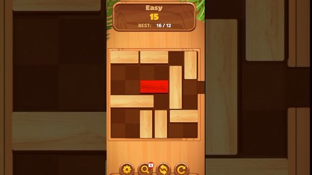 Unblock Sliding Block Puzzle Game Easy Level 15 #shorts #unblockpuzzle