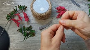 Ягоды из гофрированной бумаги. Барбарис из  обрезков бумаги.