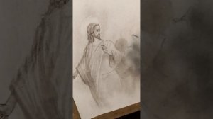 #shorts РИСУЮ карандашом Иисус Христос с учениками по рисункам Густава Дюре #арт #библия #рисуноккар