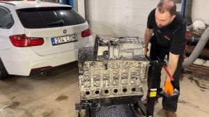 Заклинил мотор. Намотало вкладыш на коленвал. BMW F11 535D N57 #hellcar #bmw #вкладыши #n57#worksho