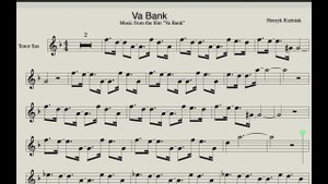 Va Bank (Ва-Банк) Sheet Music for Tenor Saxophone (Backing track inc.)