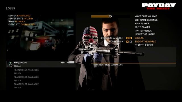 Payday The Heist Unlock All Masks смотреть онлайн