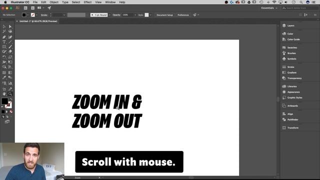 How to Zoom In & Zoom Out | Illustrator Tutorial смотреть онлайн