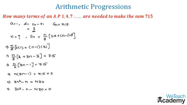 005-Arithmetic Progressions Example - 1 ⧸ Progressions ⧸ Maths Arithmetic