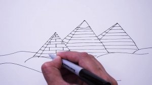 How to draw Giza pyramids