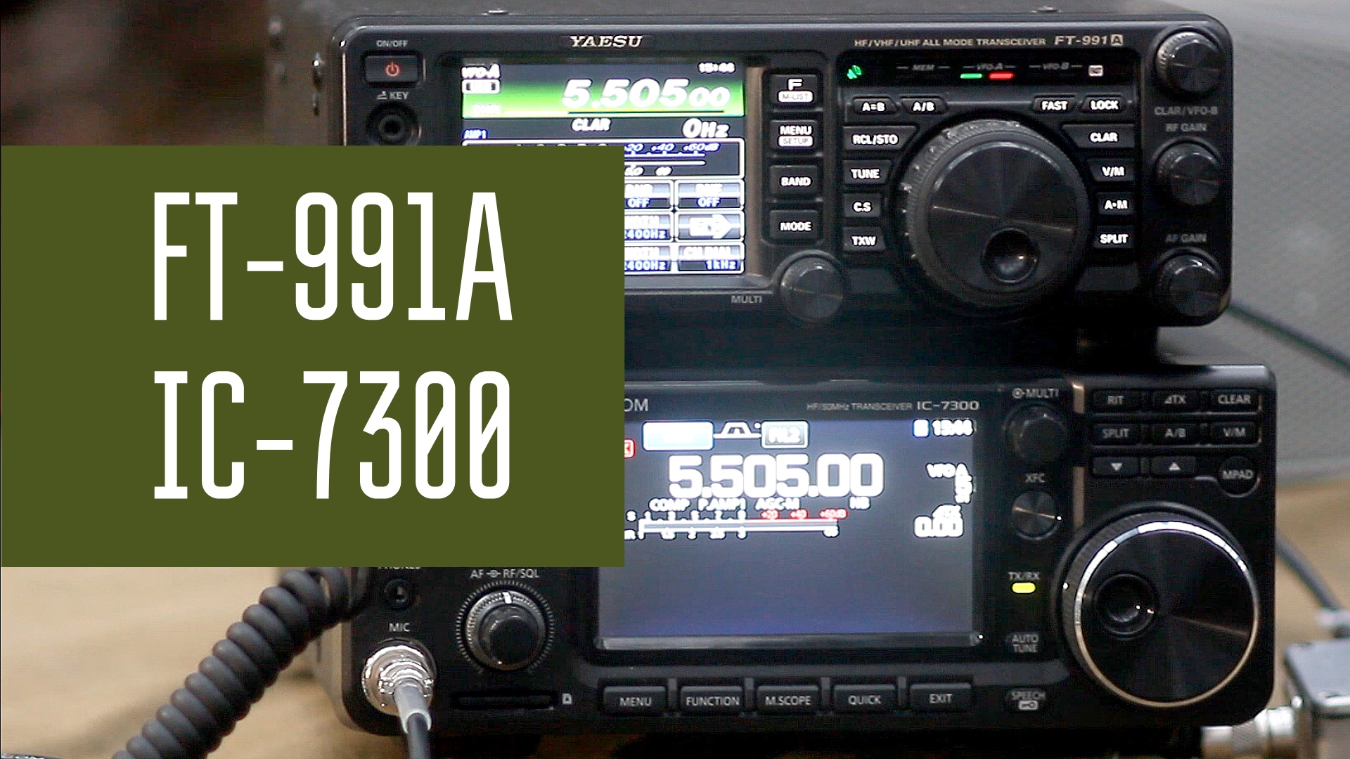 IC-7300 и FT-991A. Слушаем разные сигналы в эфире из полей. Сравнение приёма.