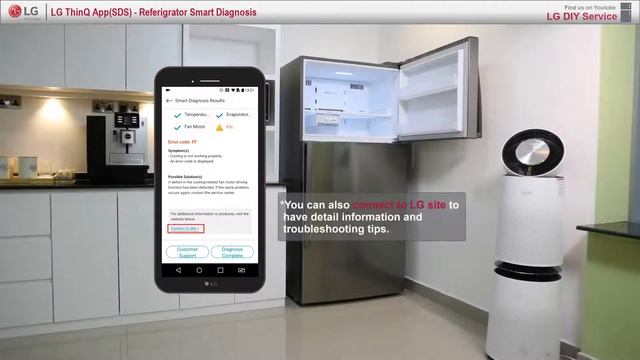 LG ThinQ Refrigerator Smart Diagnosis