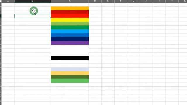 Формула для быстрого формирования списка цветов в таблице. Формула ЦВЕТЗАЛИВКИ. смотреть онлайн