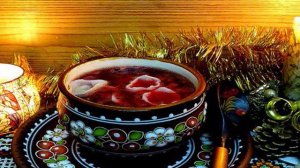 Борщ с белыми грибами и грибными ушками