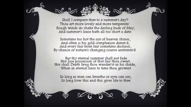 William Shakespeare Sonnet 18 & Sonnet 144 смотреть онлайн