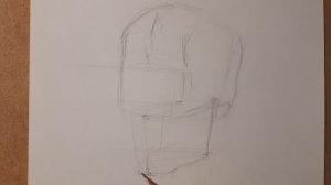 Академический рисунок черепа карандашом. Построение черепа.
