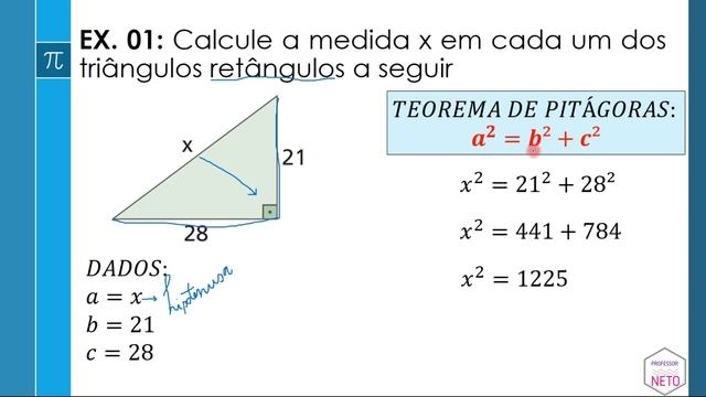AULA 16 - 9° ANO: TEOREMA DE PITÁGORAS смотреть онлайн