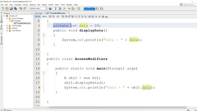 19.Java Basic Access Modifiers смотреть онлайн