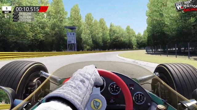 Onboard Lotus 49 at 1966 Monza - Breaking the 1:30 lap time смотреть онлайн