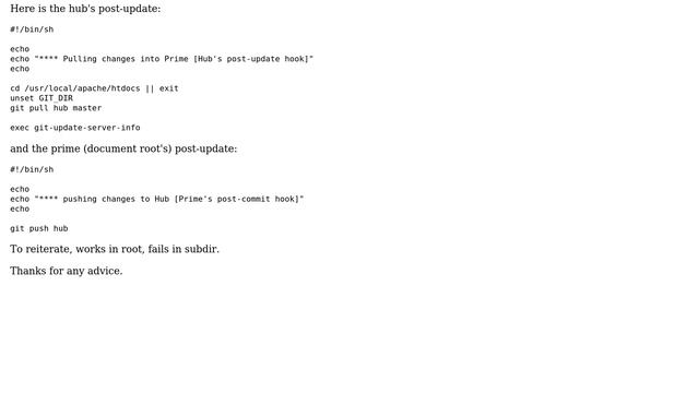 Git prime/hub website deployment: documentroot changes save fine but permission denied for... смотреть онлайн