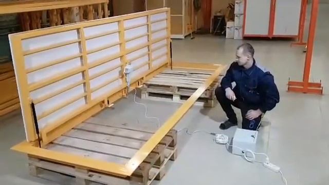 Люк напольный с электроприводом (Большой размер 3,5м х1,1м)