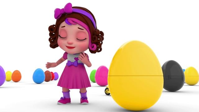 Pinky and Panda Fun play with Surprise Eggs and Street Vehicles Toys смотреть онлайн