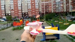 Самолет планер с мотором и зарядкой от USB _ Тест-драйв самолета на улице.mp4