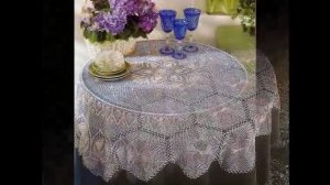 Вязанные скатерти крючком на стол. Красивые скатерти на стол
