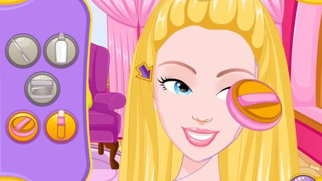 Барби делает макияж. Игра мультик ОНЛАЙН-Игра ДЛЯ ДЕВОЧЕК смотреть онлайн