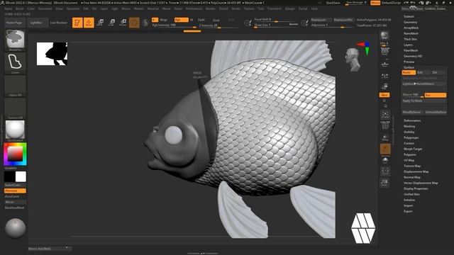 20 Tile Scale Alpha Tutorial - How to ZBrush Tutorial смотреть онлайн