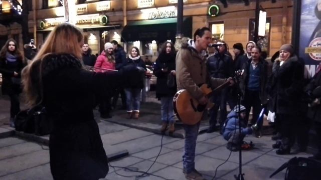 Новогодний Санкт Петербург Уличные музыканты смотреть онлайн