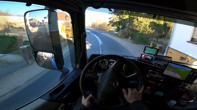 POV Truck driving Mercedes Actros 1851. Hösbach ?? 4K