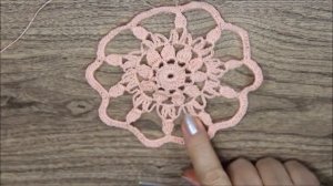 КРАСИВАЯ и ПРОСТАЯ в исполнении САЛФЕТКА крючком. Схема. Часть первая.