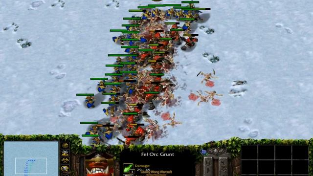 50 Blood Elf Lieutenant (100 Food) vs 33 Fel Orc Grunt (100 Food) Fully Upgrade 1080p смотреть онлайн