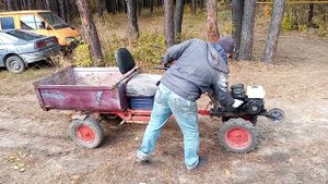 мотоблок с прицепом