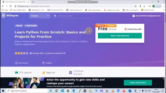 Learn #Python  2020 from Sketch(34 hours Course)| Free Python Course | Free Python Game Development