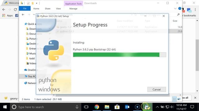 Installing Python and Geany on Windows 10 смотреть онлайн