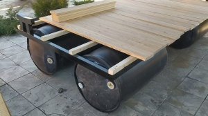 Плот своими руками. Плот для пруда. Пруд весной. Уровень воды.