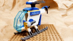 Полицейский вертолёт из конструктора Lego