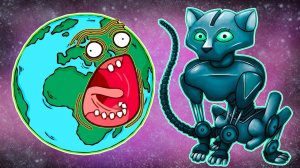 КОТИК РОБОТ съел город. ИГРА Tasty Planet Forever №1 на Хвостик ТВ